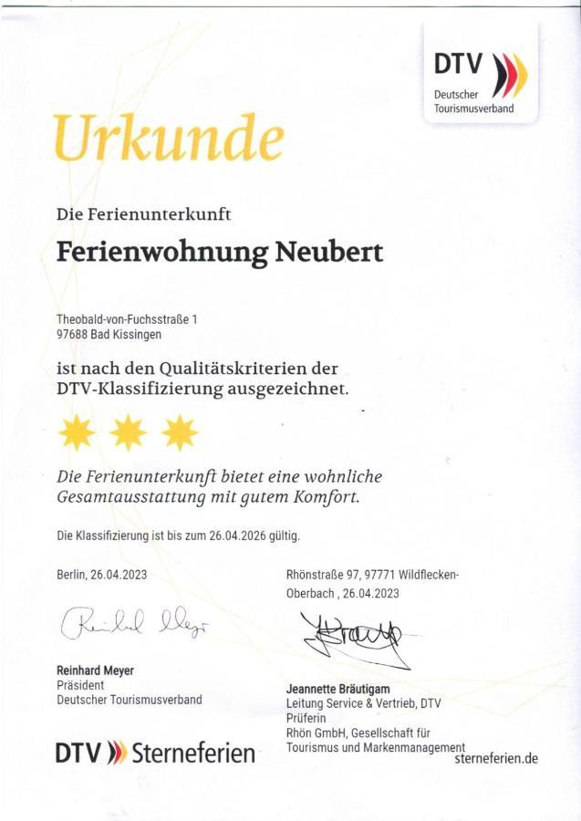 Fewo Neubert Apartment Bad Kissingen Exterior photo